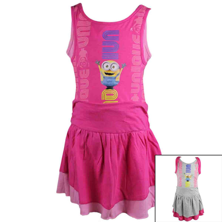 Picture of UN33204- COTTON MINION SLEEVELESS DRESS